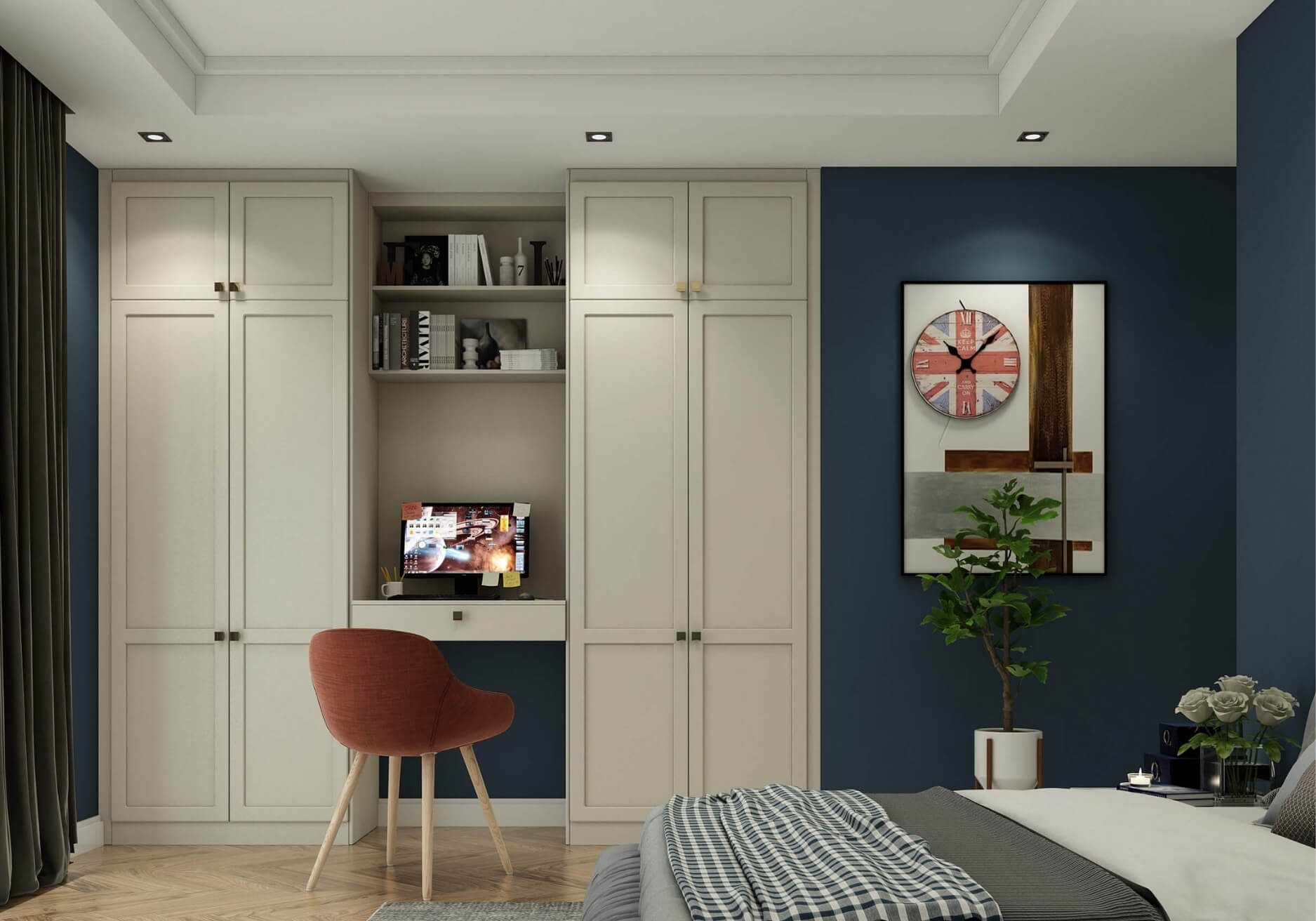 Fitted home office wardrobe London