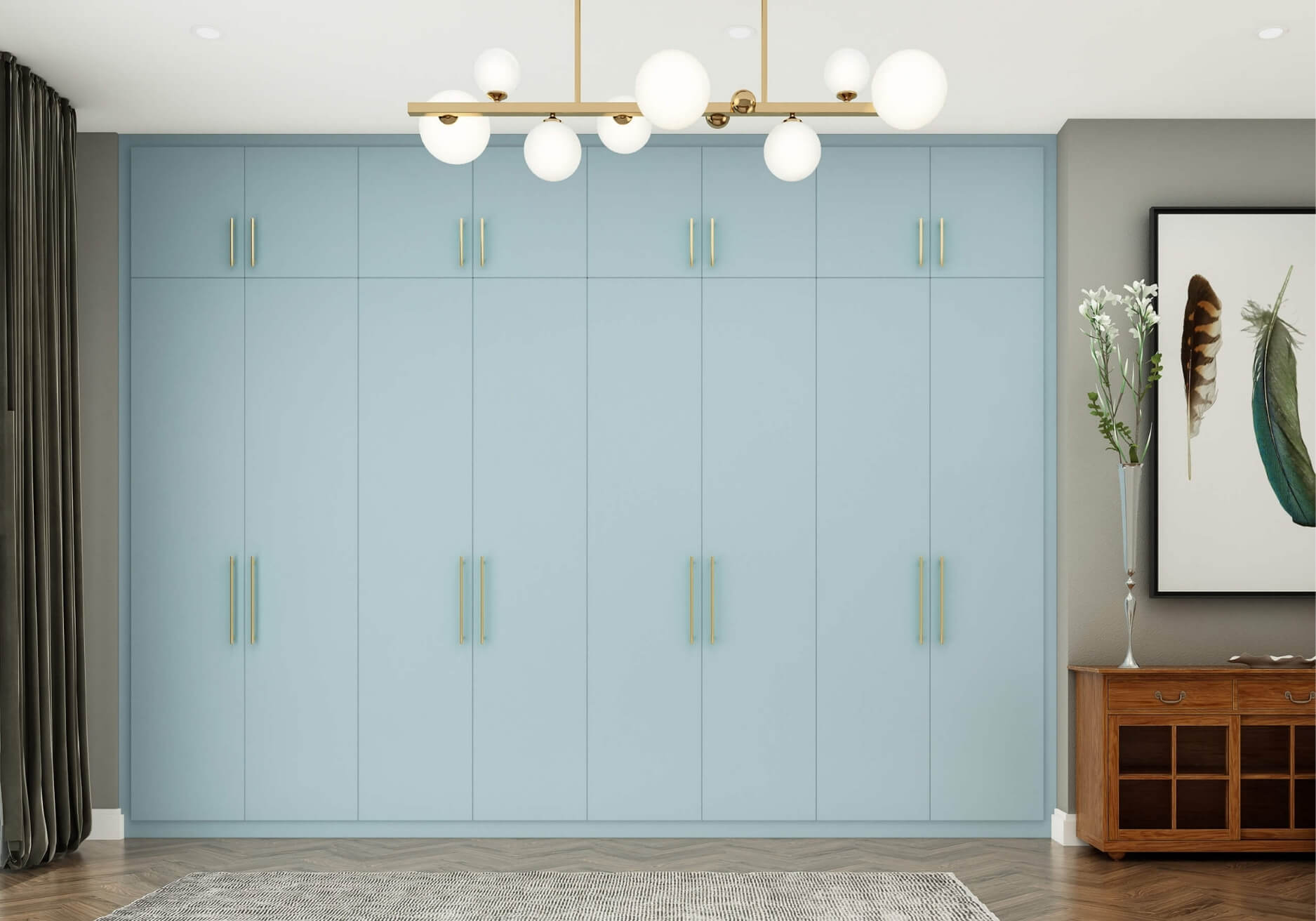 Fitted wardrobe interior London home