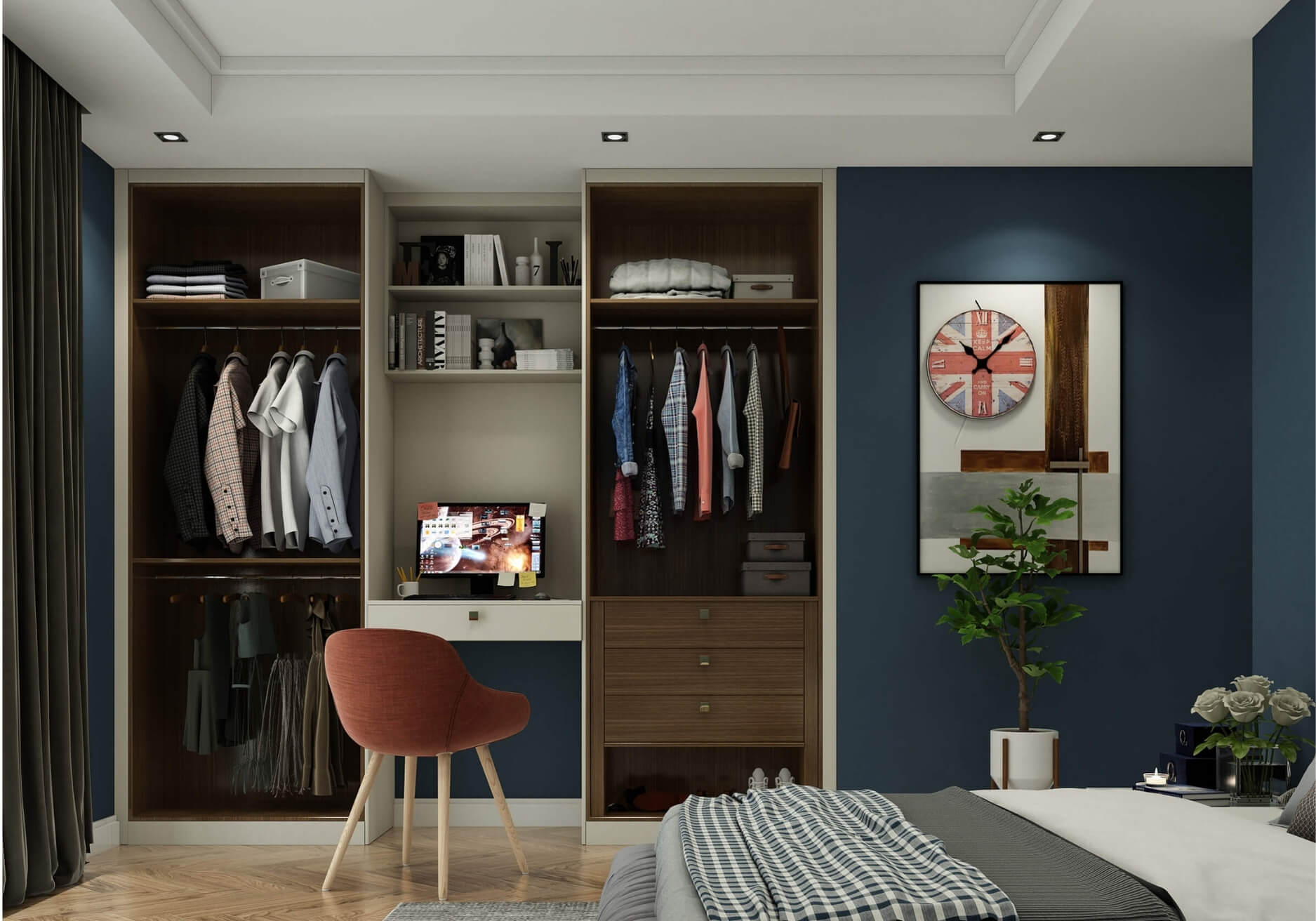 Walk in wardrobe storage London