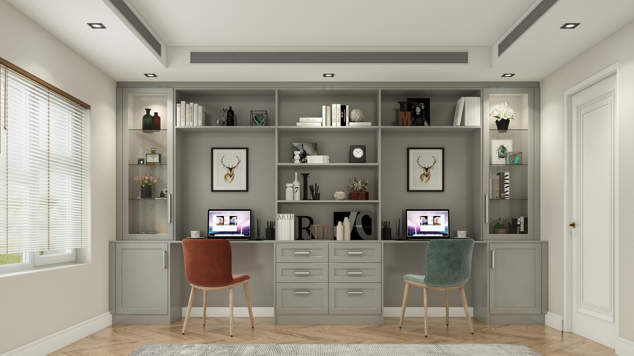 Fitted home office storage solution, London